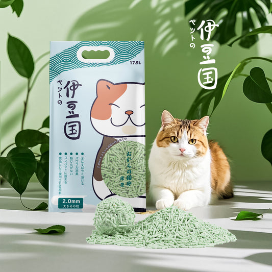 IZU 伊豆國: 豆腐貓砂綠茶味 - 17.5L