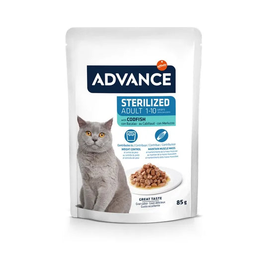 Advance: Cod-flavored wet food for adult cats that are routinely spayed/neutered.