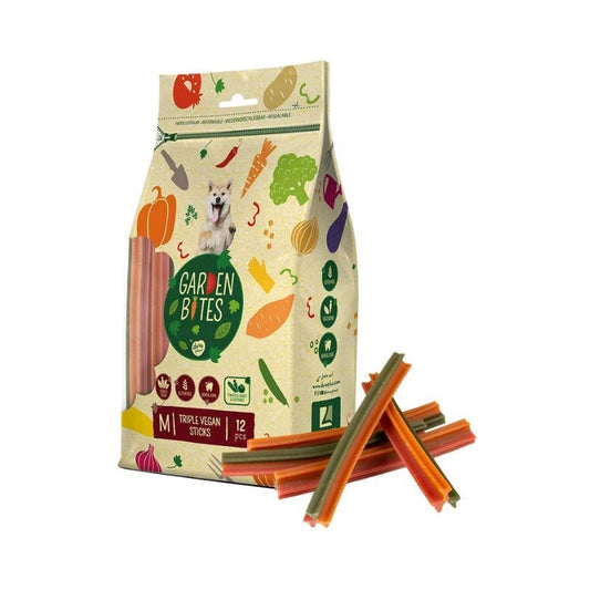 Garden Bites:蔬菜無穀三色潔齒棒M-15cm-12pcs
