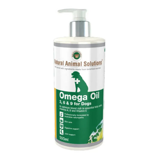 Natural Animal Solutions: Organic Omega 3, 6 & 9 Oil for Dogs