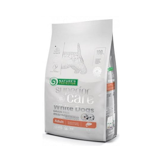 NATURE'S PROTECTION: Salmon Formula for Adult Dogs (1.5kg) - Removes Tear Stains and Improves Coat