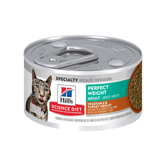 Hills 希爾思:成貓完美體重蔬菜火雞肉罐-2.9oz 608492