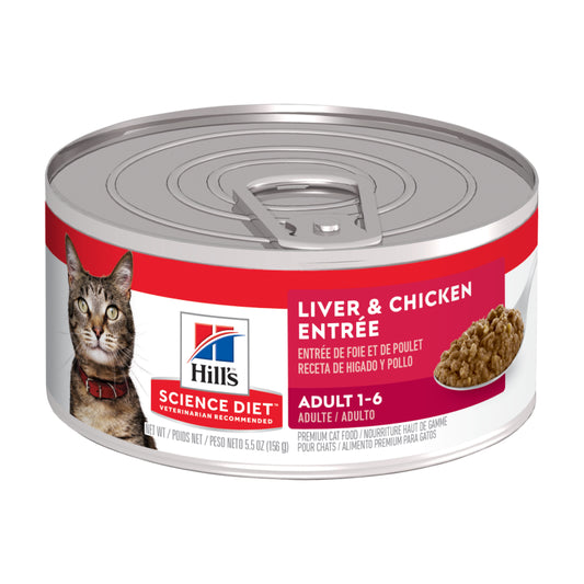Hills: Chicken and Liver Flavored Adult Cat Food - 5.5oz 6610