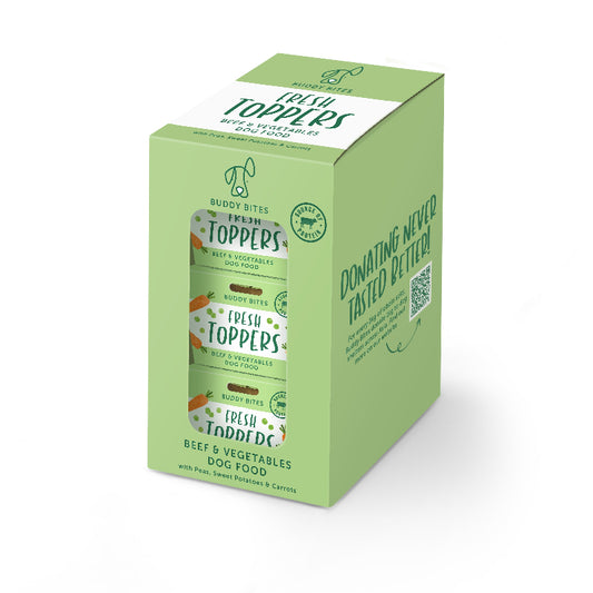Buddy Bites:牛肉蔬菜濕伴糧80g x3(盒)
