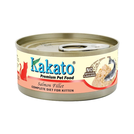 KAKATO: All-Nutrition Salmon Kitten Weight Gain Food Can 70g