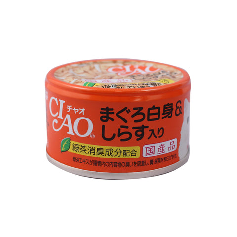 Ciao 伊納寶 : 白吞拿魚白飯魚貓罐頭|Ciao - Canned White Tuna White Rice Fish And Cat