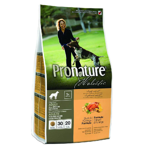 Pronature Holistic 楓趣盛宴：香橙無穀物鴨肉防敏成犬糧|Pronature Holistic - Orange Grain Free Duck Hypoallergenic Adult Dog Food