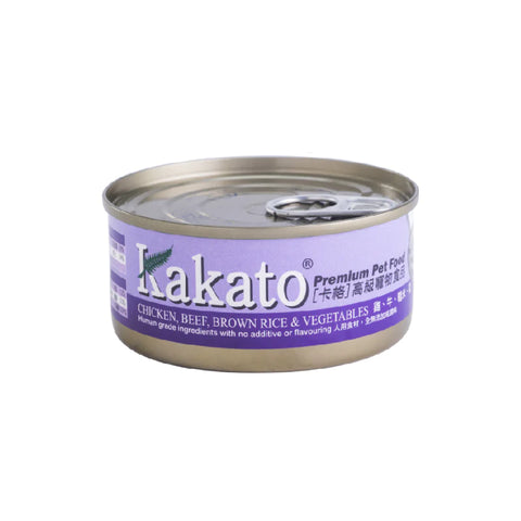 Kakato 卡格：雞肉牛肉糙米蔬菜貓狗罐頭