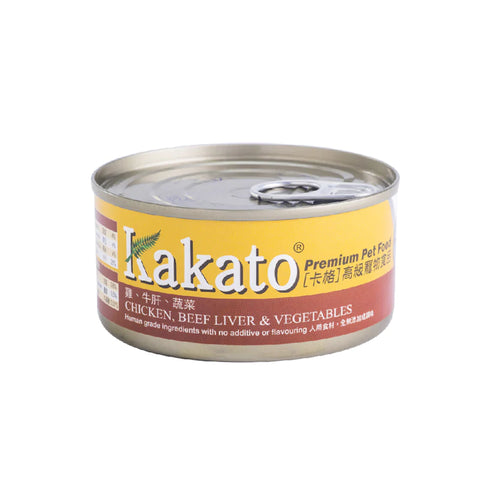 Kakato 卡格：雞肉牛肝蔬菜貓狗罐頭