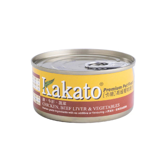 Kakato 卡格: 雞肉牛肝蔬菜貓狗罐頭