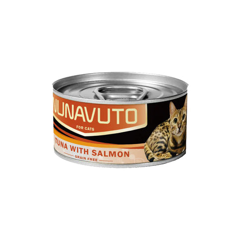 NUNAVUTO：無榖物吞拿魚片伴三文魚貓罐