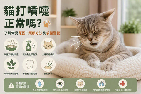 貓咪打噴嚏的常見原因，解決方法及求醫警號  