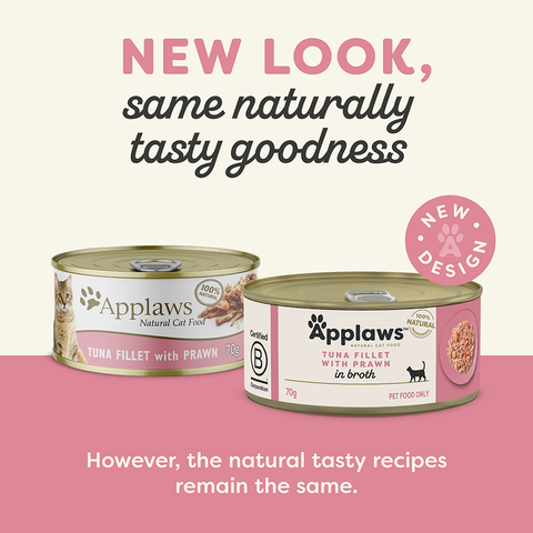 Applaws 愛普士: 吞拿魚蝦飯貓罐頭-156g(新舊包裝隨機發出)