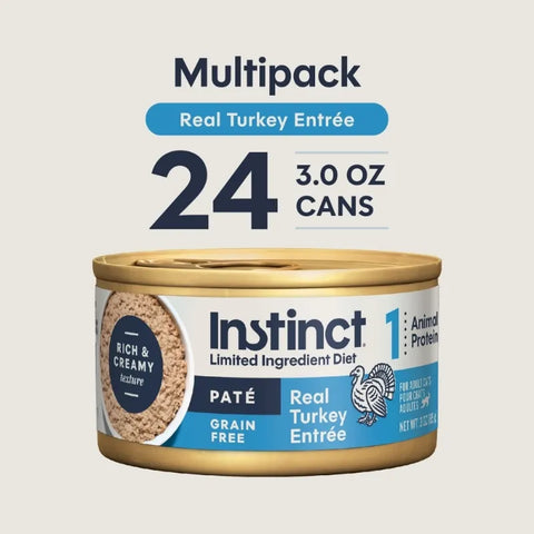 Instinct 天然百利：單一低敏無穀火雞成貓主食罐 -3oz
