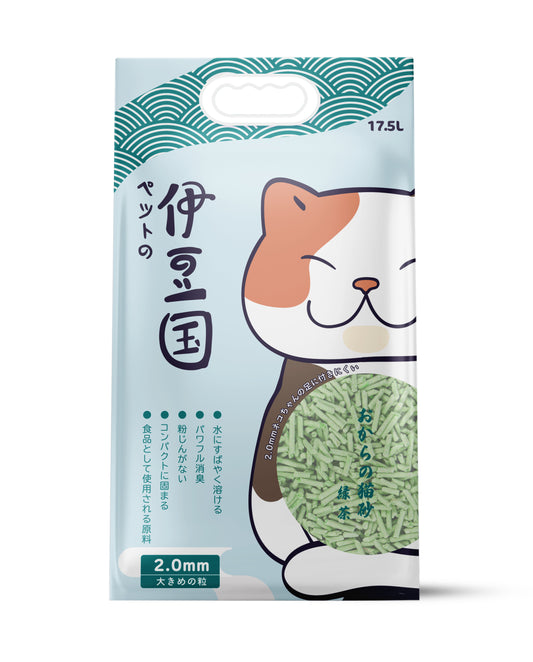 IZU 伊豆國: 豆腐貓砂綠茶味 - 17.5L
