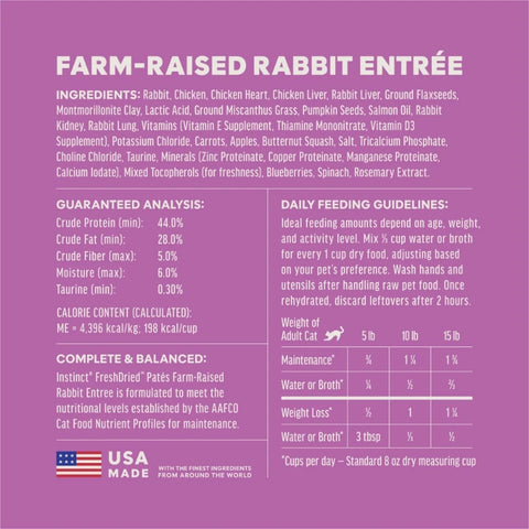 Instinct: Freeze-dried Rabbit Cat Food