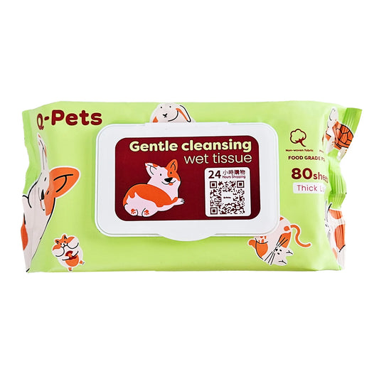 Q-Pets: 溫和清潔濕紙巾80片