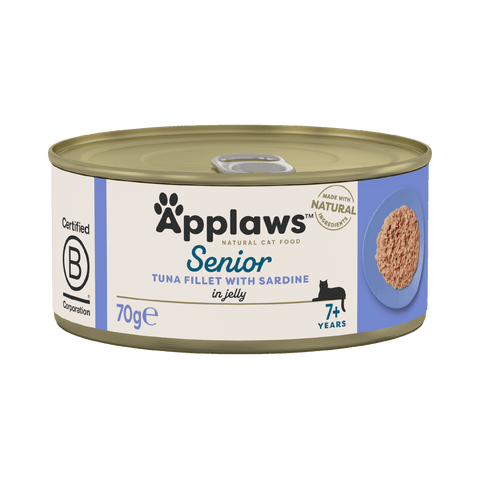 Applaws 愛普士: 高齡吞拿魚沙丁魚貓罐 -70g(新舊包裝隨機發出)