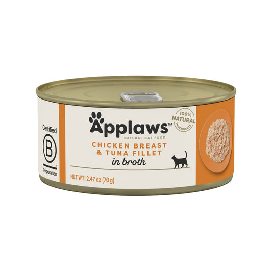 Applaws 愛普士：雞胸肉配吞拿魚貓罐-70g
