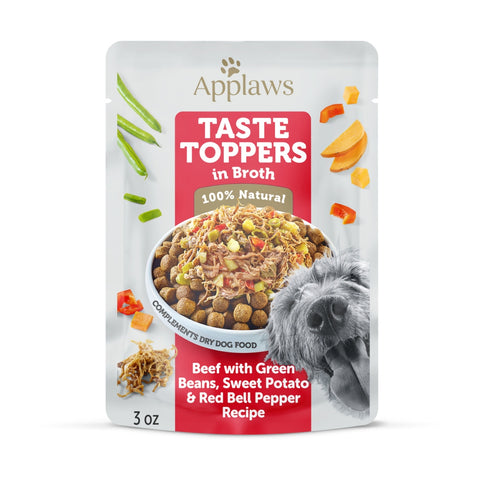 Applaws 愛普士：牛肉青豆狗湯包-85g