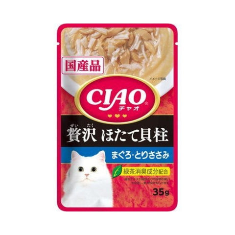 CIAO：雞肉金槍魚扇貝味肉醬包35g