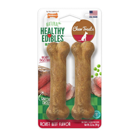 Nylabone：烤牛肉味健康咬咬骨2支裝