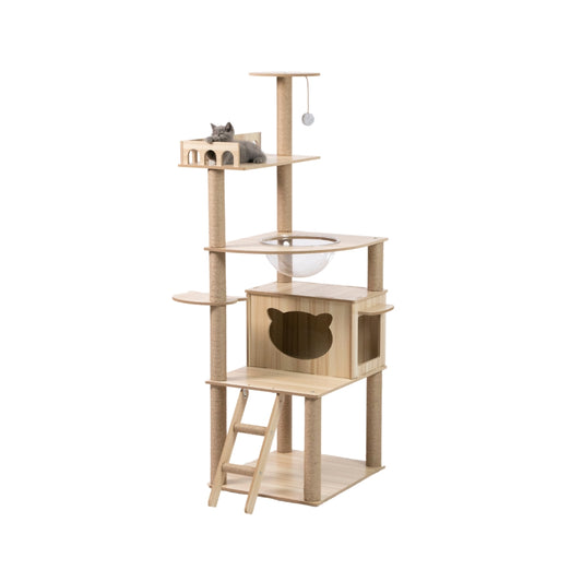 Chocolate: Single-capsule cat house climbing frame