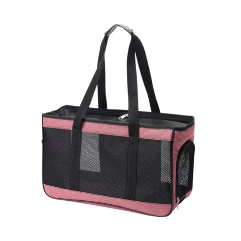 Chocolate：透氣四面網格寵物手提袋-粉色