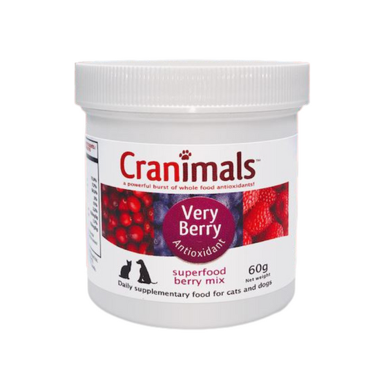 Cranimals: Very Berry Mixed Berry Powder for Cats and Dogs - Antioxidant and Anti-inflammatory