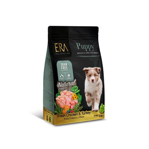 ERA：鮮雞肉火雞無穀中大型幼犬糧-2kg