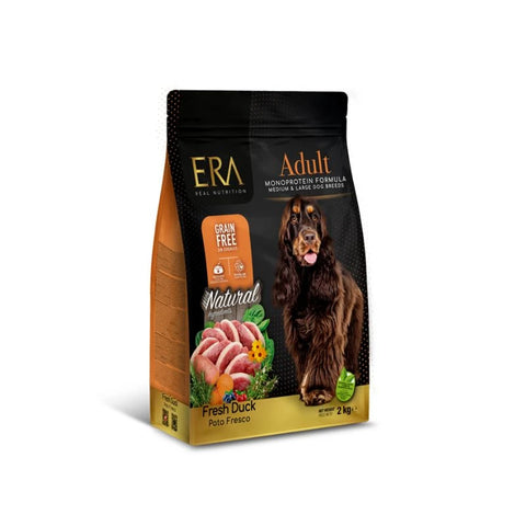 ERA：鮮鴨肉無穀物中大型成犬糧-2kg