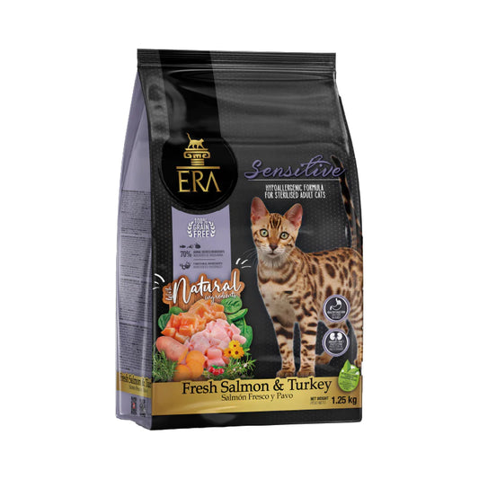 ERA：鮮三文魚火雞無穀物低敏(消化道加護)絕育成貓配方