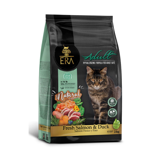ERA：鮮三文魚鴨肉無穀物低敏(心血管加護)成貓配方