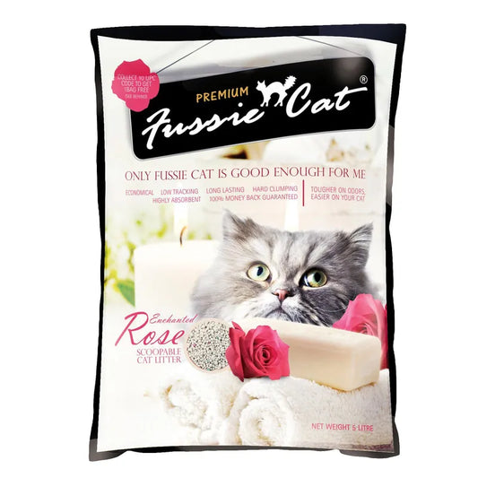Fussie Cat：高竇貓礦物砂10L-玫瑰味