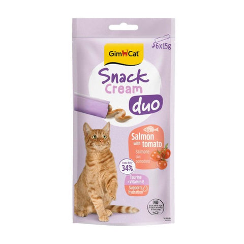 GIMCAT: Grain-Free Meatball Sticks, Salmon &amp; Tomato Flavor, 6 x 15g