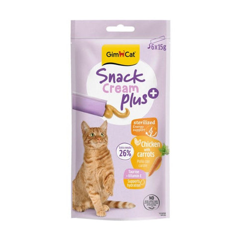GIMCAT: Grain-free minced chicken strips + carrots (6 x 15g) for neutered cats
