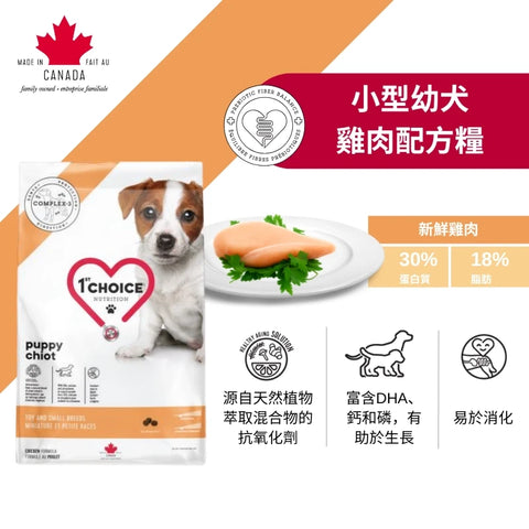 1st Choice 壹之選: 小型幼犬雞肉配方糧