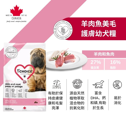 1st Choice 壹之選: 羊肉魚美毛護膚幼犬糧
