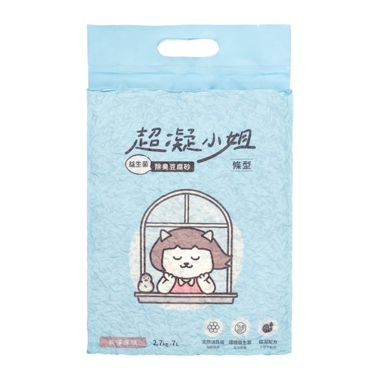 LadyN 超凝小姐：益生菌除臭豆腐砂 純淨原味 - 2.7kg