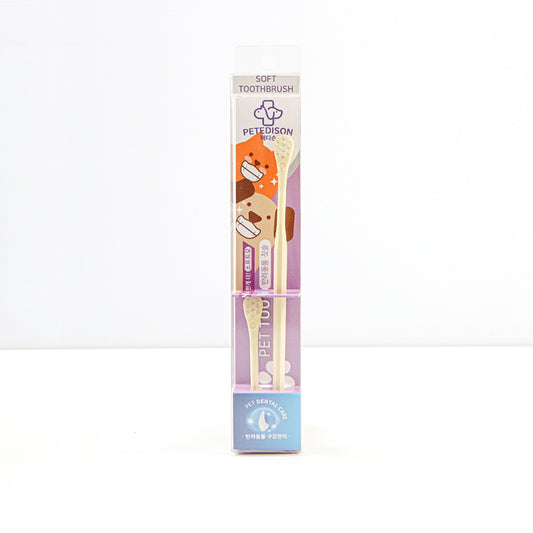 Petedison：貓犬軟毛牙刷連替換裝