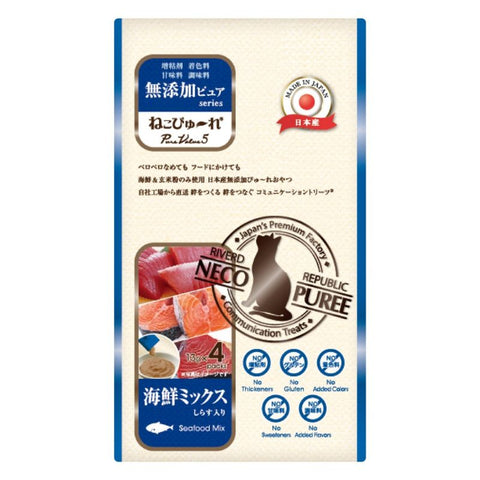 Riverd Republic：貓咪天然無添加海鮮醬13gx4本