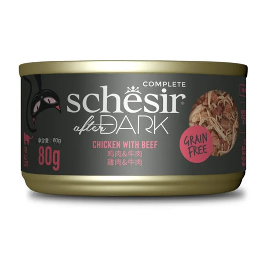 Schesir ：After Dark - 雞肉及牛肉貓用全階段主食罐 - 80g