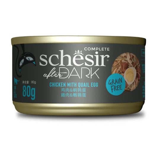 Schesir ：After Dark - 雞肉及鵪鶉蛋貓用全階段主食罐 - 80g