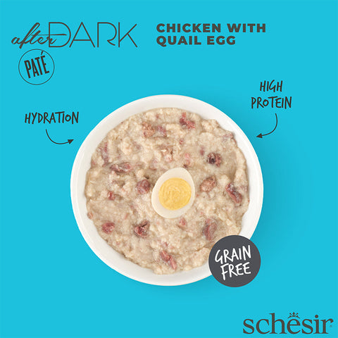 Schesir: After Dark - Chicken &amp; Quail Egg Cat Food for All Stages - 80g 