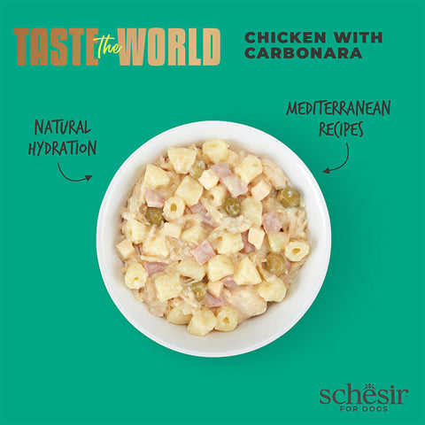 Schesir: Taste The World - Chicken and Pasta Dog Food Canned Food - 150g