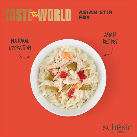 Schesir: Taste The World - Chicken Flavored Asian Fried Rice Dog Food Can - 150g