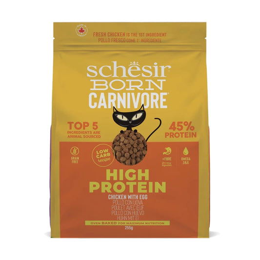 Schesir：Born Carnivore - 高蛋白雞肉雞蛋無穀物成貓糧 - 255g
