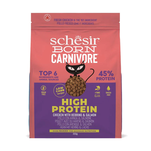 Schesir：Born Carnivore - 高蛋白雞肉鯡魚無穀物成貓糧 - 255g