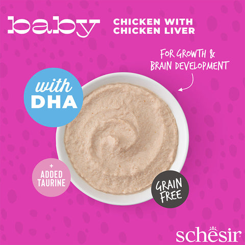 Schesir: Baby Series - Chicken &amp; Chicken Liver Mousse Main Dinner Roll - 70g 