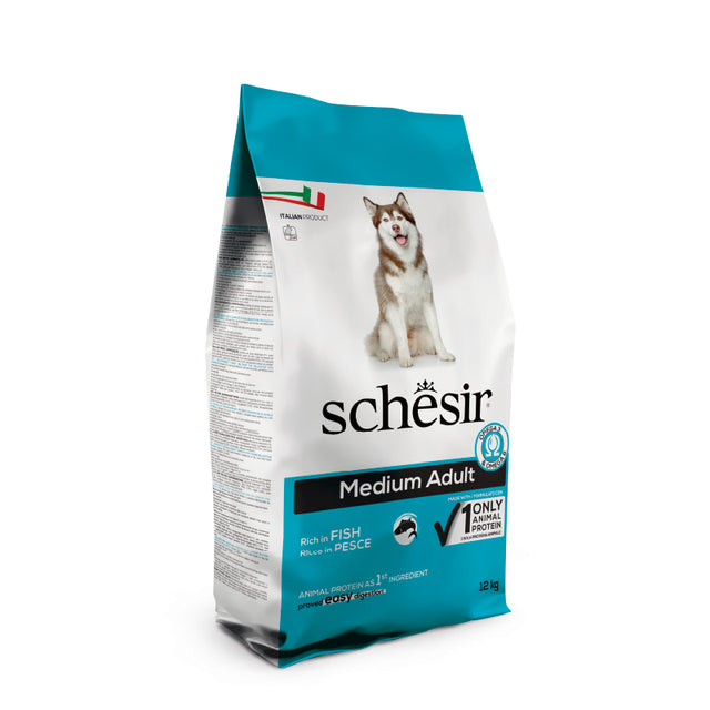 Schesir：Original 天然魚肉中型成犬糧 - 12kg